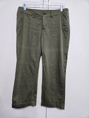Polo Ralph Lauren Polo Jeans Co Olive Green Stretch Cropped Pants Size 6